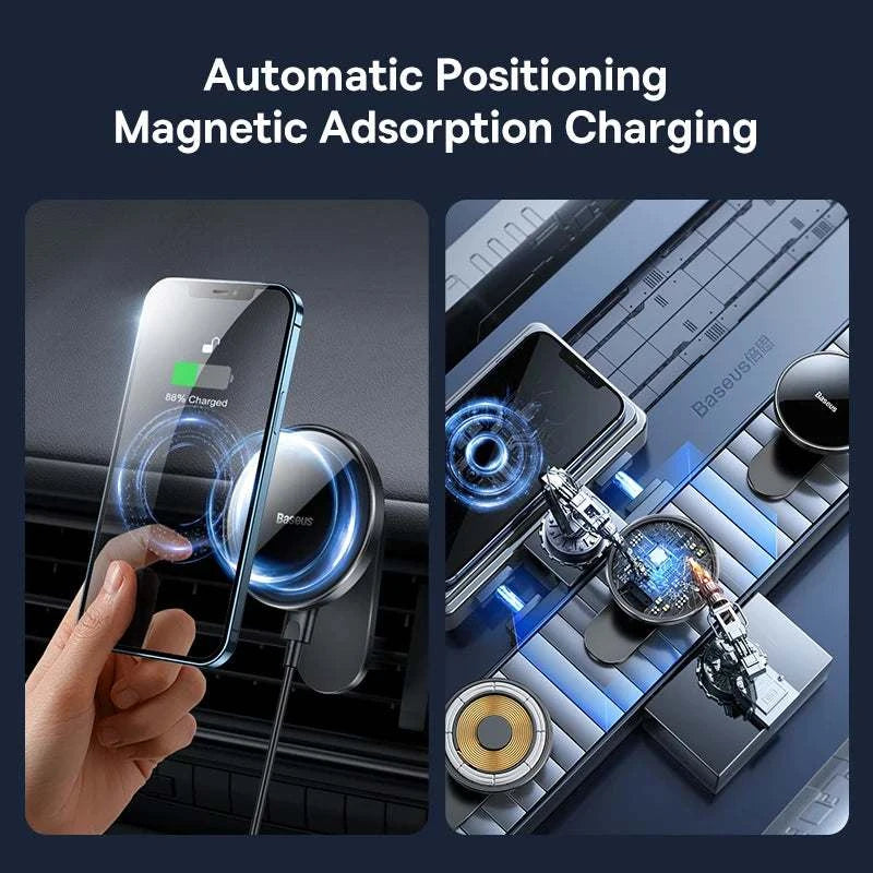 Baseus Magnetic Wireless Charging Car Phone HolderExpress Global Mart  phone_accessoriesType:Magnetic HolderFeatures:MagneticHas Speaker:NoCompatible iPhone Model:iPhone12 Pro Max,iPhone12,iPhone12 Max,iPhone12 mini,iPhone12 ProCompatible Brand:Apple iPBaseus Magnetic Wireless Charging Car Phone Holder for Apple iPhoneExpress Global Mart