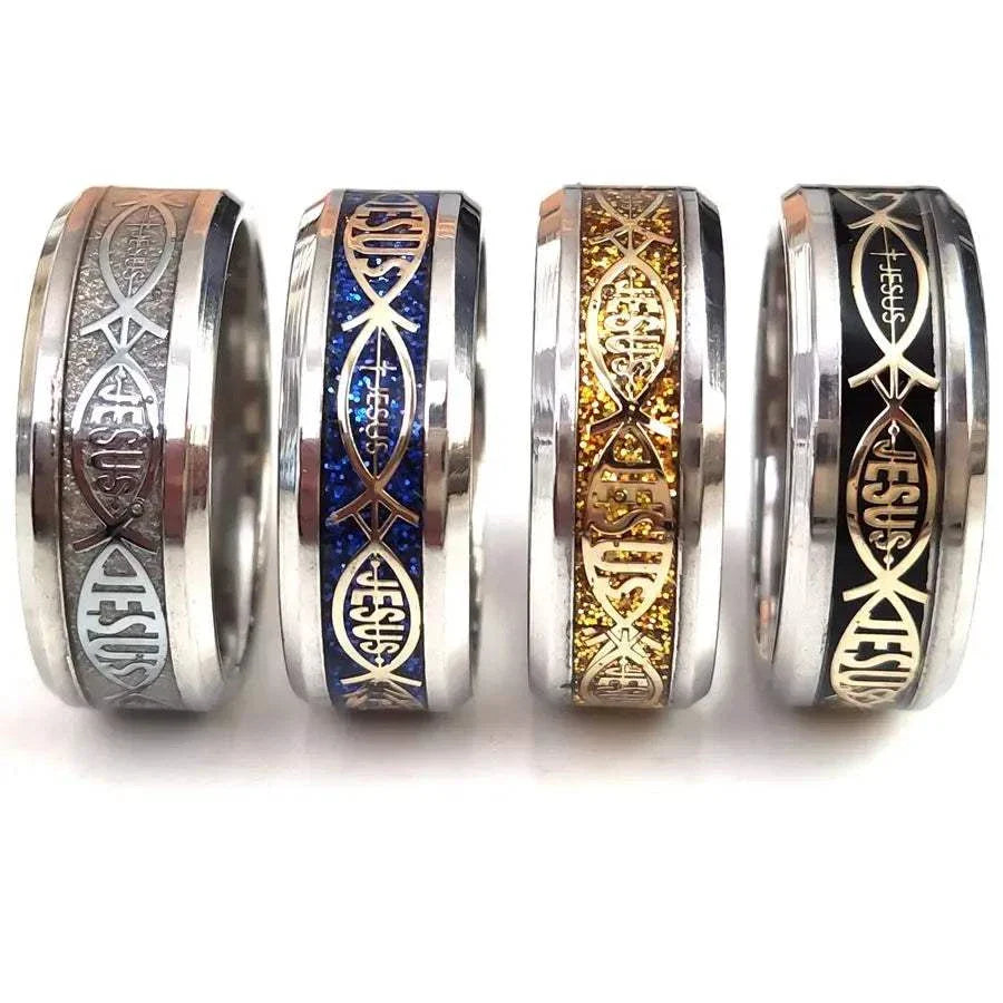 Bulk lots 50pcs Quality Comfort-fit Jesus Fish Stainless Steel Religious Ring 8mm Men Fashion JewelryExpress Global Mart  wedding_engagement_jewelryCompatibility:All CompatibleSurface Width:8mmSetting Type:NoneRings Type:Wedding BandsModel Number:JG072Shape\pattern:LetterStyle:ClassicOccasion:WeddingMaterial:MetBulk lots 50pcs Quality Comfort-fit Jesus Fish Stainless Steel Religiob0d141-b8