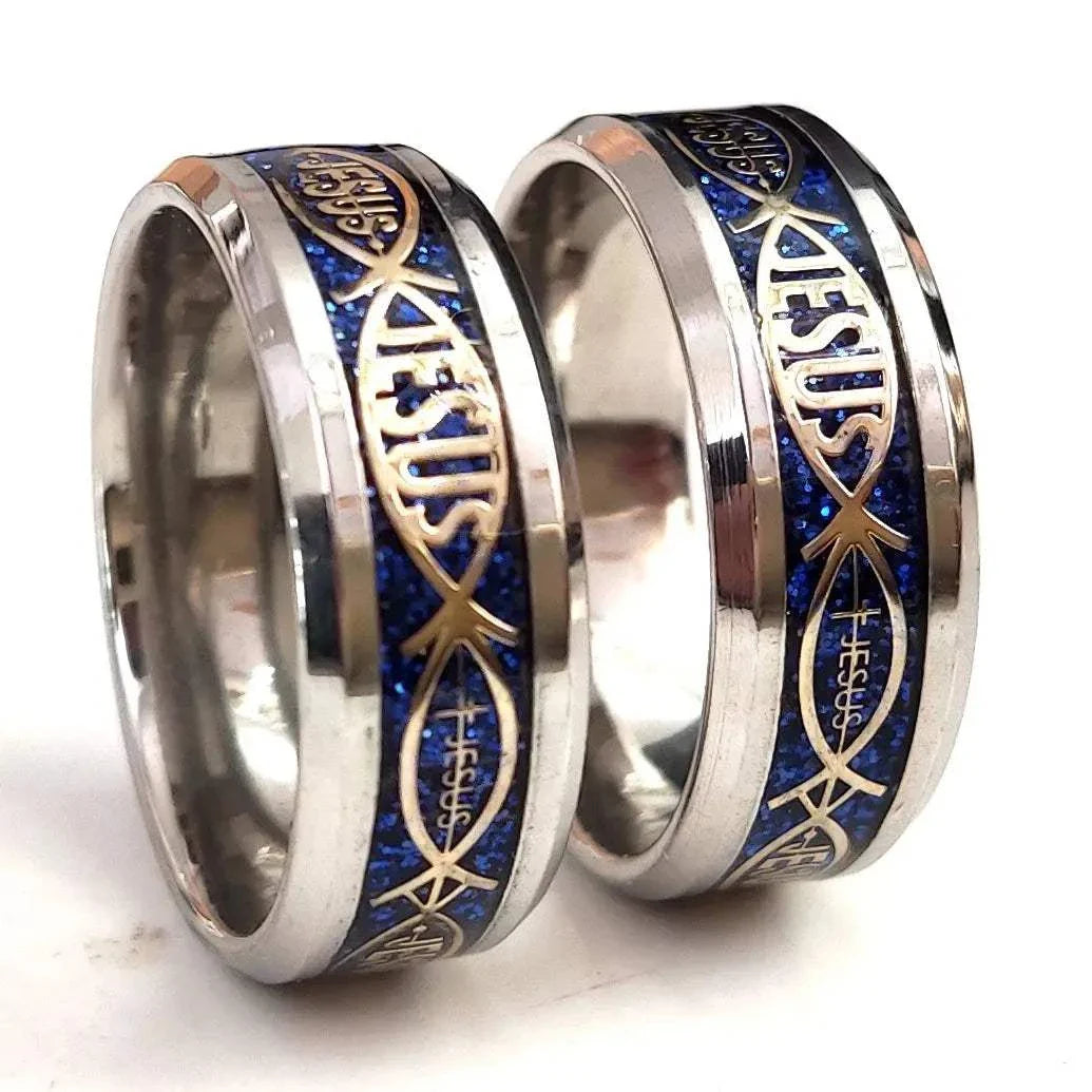 Bulk lots 50pcs Quality Comfort-fit Jesus Fish Stainless Steel Religious Ring 8mm Men Fashion JewelryExpress Global Mart  wedding_engagement_jewelryCompatibility:All CompatibleSurface Width:8mmSetting Type:NoneRings Type:Wedding BandsModel Number:JG072Shape\pattern:LetterStyle:ClassicOccasion:WeddingMaterial:MetBulk lots 50pcs Quality Comfort-fit Jesus Fish Stainless Steel Religiob0d141-b8