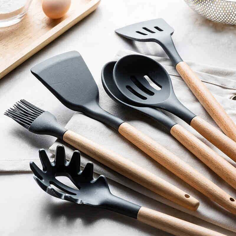 Stick Pot SpatulaExpress Global Mart  Introducing Our 12-Piece Wooden Handle Silicone Kitchen Utensils Set and Handy Storage Bucket: The Ultimate Kitchen Upgrade!
Elevate your cooking experience with ourNon Stick Pot Spatula And SpoonZendrop