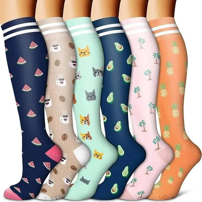 Compression SocksExpress Global Mart  customizedHign-concerned Chemical:NoneCraft of Weaving:KnitPieces:6pcsSexually Suggestive:NoObscene Picture:NoModel Number:Compressed Socks SetThickness:StandardPattern Type:FCompression Socks for Women & Men Circulation(6 pairs)-Graduated Suppob0d141-b8