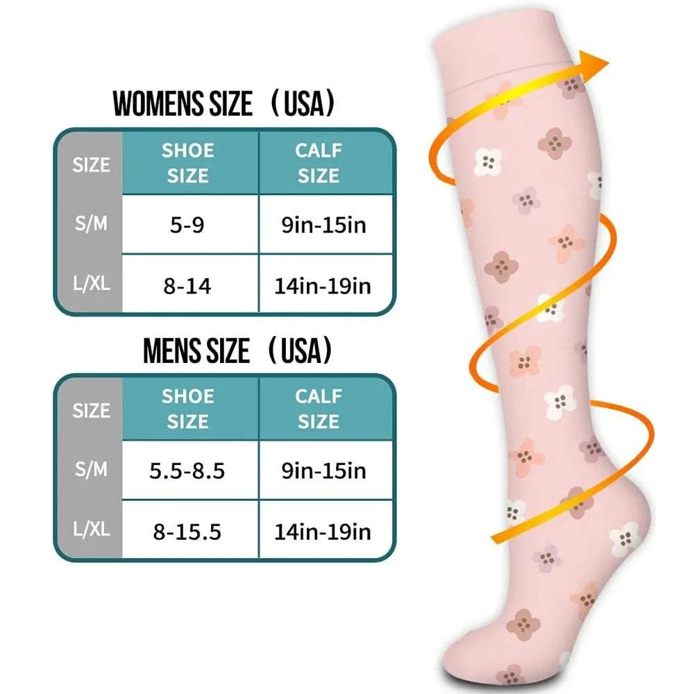 Compression SocksExpress Global Mart  customizedHign-concerned Chemical:NoneCraft of Weaving:KnitPieces:6pcsSexually Suggestive:NoObscene Picture:NoModel Number:Compressed Socks SetThickness:StandardPattern Type:FCompression Socks for Women & Men Circulation(6 pairs)-Graduated Suppob0d141-b8