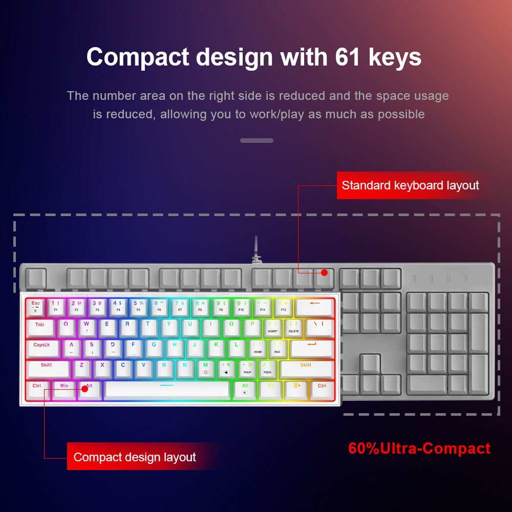 Mini Mechanical Gaming Wired KeyboardExpress Global Mart  Introducing the Redragon K617 Mini Mechanical Gaming Wired Keyboard: Your Ultimate Gaming Companion!
Elevate your gaming experience with our latest innovation in gamMini Mechanical Gaming Wired KeyboardZendrop