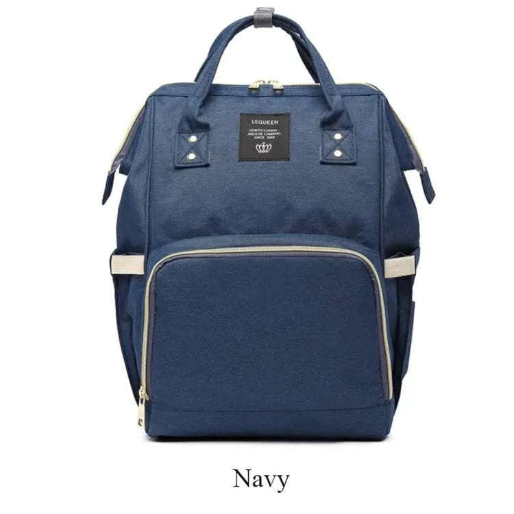 Navy Fashion Maternity Nappy Bag with spacious compartments and stylish design.