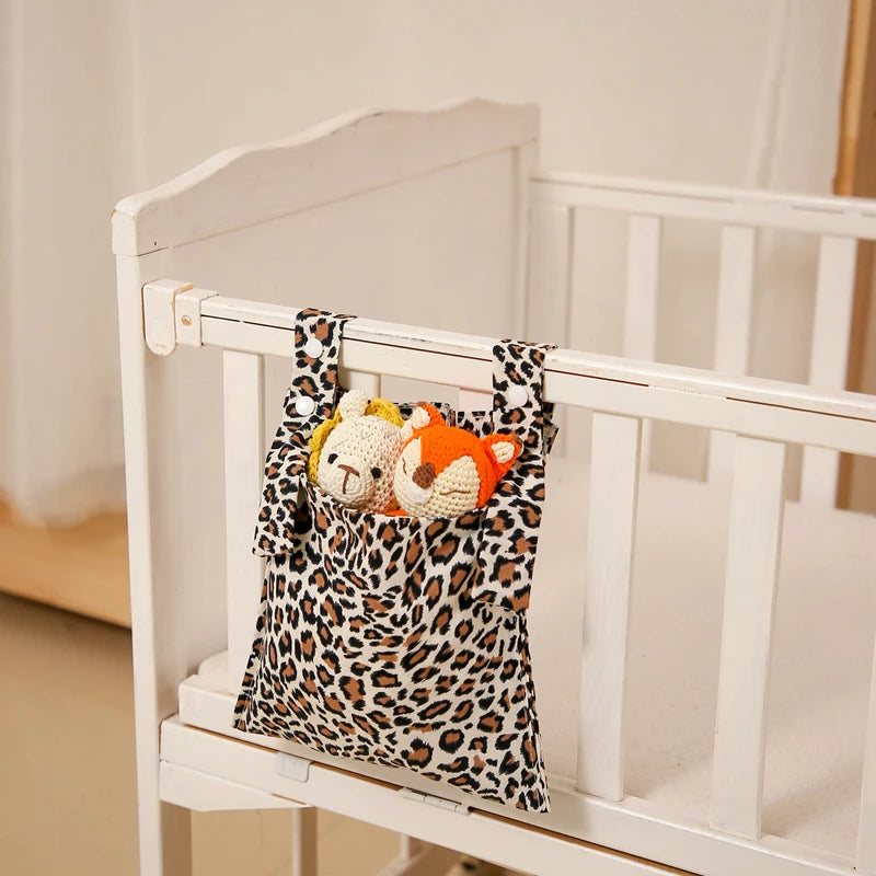 Baby Bedside Storage Bag Baby Crib Organizer Hanging Bag for Baby Essentials Multi-Purpose Newborn Bed Hanging Diaper Toy Tissue