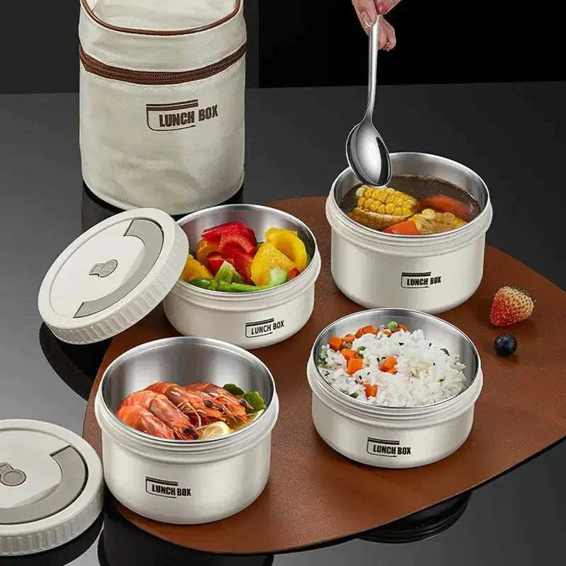 Bento Lunch Box Set with modular compartments and eco-friendly design.