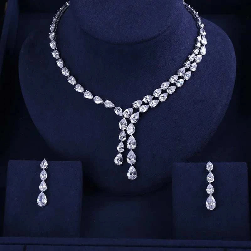 Crystal Zircon Bridal Jewelry SetExpress Global Mart  wedding_engagement_jewelryProduct Description
Add a touch of elegance to your bridal ensemble with the Crystal Zircon Bridal Jewelry Set, crafted to complement your special day with shimmerinCrystal Zircon Bridal Jewelry SetCartifind