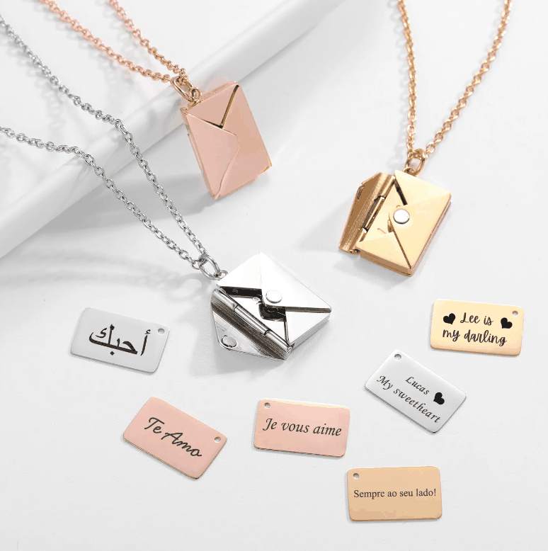 Envelope NecklaceExpress Global Mart  NecklaceIntroducing the Envelope Necklace: A Symbol of Love and Personal Connection!
Unlock the power of meaningful gifting with our exquisite Envelope Necklace. Here's why Envelope NecklaceZendrop