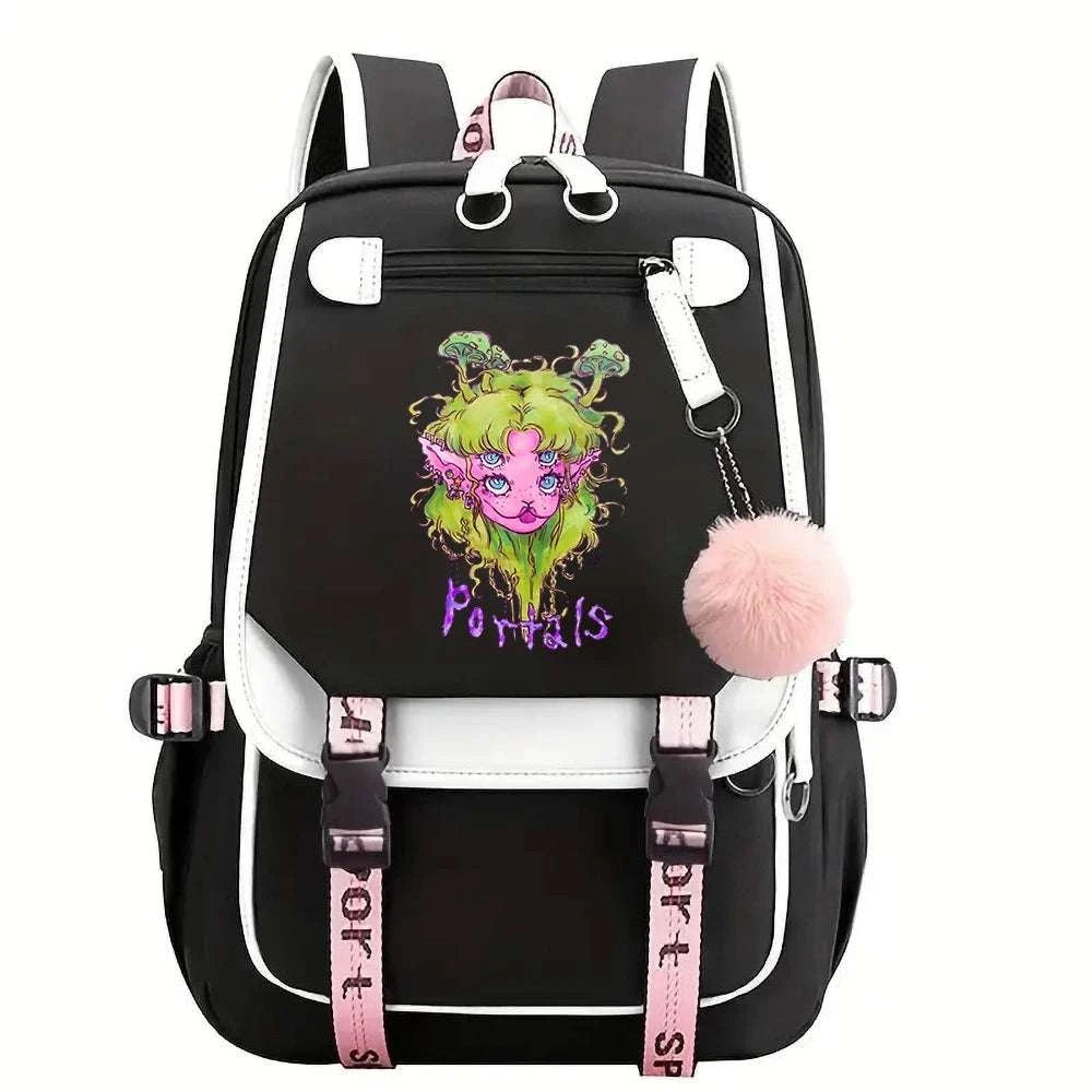 Melanie Martinez Print BackpacksExpress Global Mart  customizedHign-concerned Chemical:NoneTechnics:EmbossingInterior:Interior Slot Pocket,Cell Phone Pocket,Computer InterlayerHandle/Strap Type:soft handleStyle:CasualExterior:OpMelanie Martinez Print Backpack – Teen School & Laptop Bagb0d141-b8