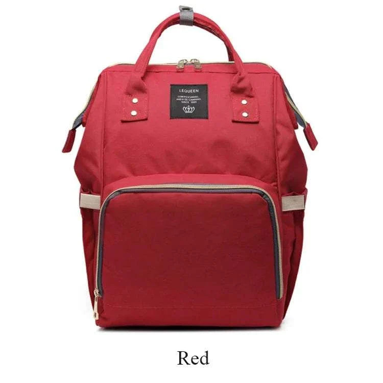 Red Fashion Maternity Nappy Bag with spacious compartments and durable design.