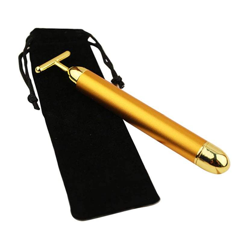 24K Gold Facial Roller MassagerExpress Global Mart  Beauty rollerIntroducing the Gold-Plated Germanium T-Bar: Your Key to Radiant, Rejuvenated Skin!
Experience the magic of vibration massage therapy with our cutting-edge T-Bar, de24K Gold Facial Roller MassagerZendrop