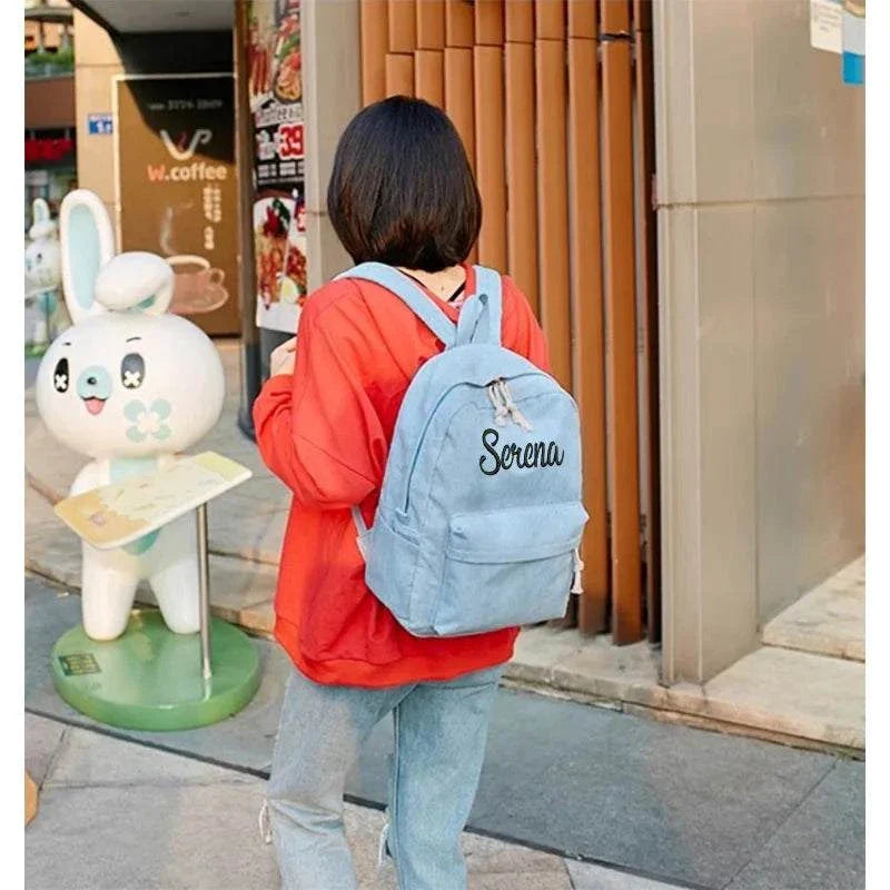 Personalized Kids Backpack, Embroidered Corduroy Backpack,BackExpress Global Mart  customizedHandle/Strap Type:soft handleStyle:CasualExterior:Silt PocketCarrying System:Arcuate Shoulder StrapRain Cover:NoCapacity:Below 20 LitreLining Material:POLYESTERClosuPersonalized Kids Backpack, Embroidered Corduroy Backpack,Back to Schob0d141-b8