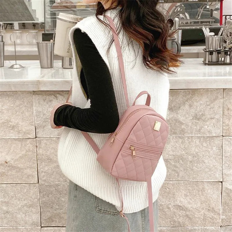 Backpack for Women PU Leather Multifunction Crossbody Bag Ladies Phone Pouch Pack Luxury Brand Shoulder Bag Messenger Bags