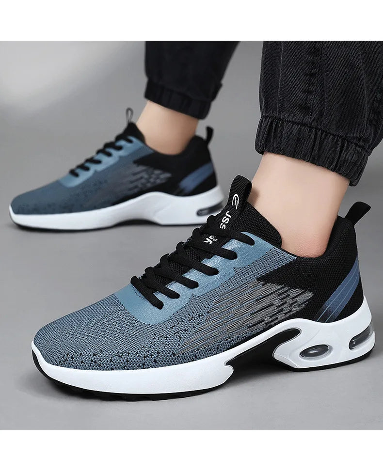 2024 Men's Shoes Spring fashion Soft sole sports single shoes flying woven Casual style men's Running shoes sneakers