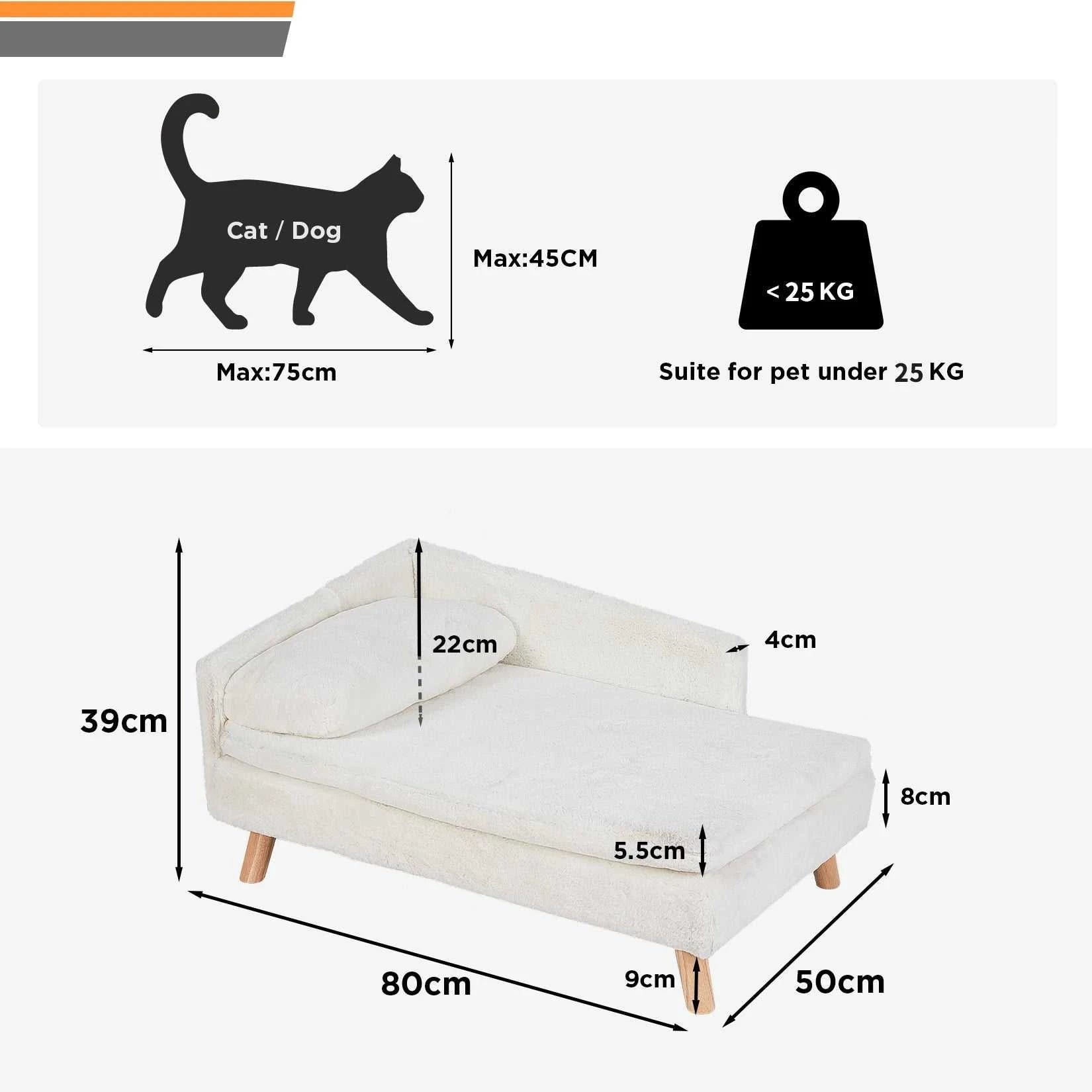 Elevated Pet Bed Solid Wood Leg Dog Cat SofaExpress Global Mart  SPECIFICATIONSBrand Name: NoEnName_NullItem Type: sofasIs Smart Device: noMaterial: 100% CottonOrigin: Mainland ChinaCN: GuangdongType: catsFeature: waterproofElevated Pet Bed Solid Wood Leg Dog Cat Sofa for Indoor  L Shape PlushExpress Global Mart 