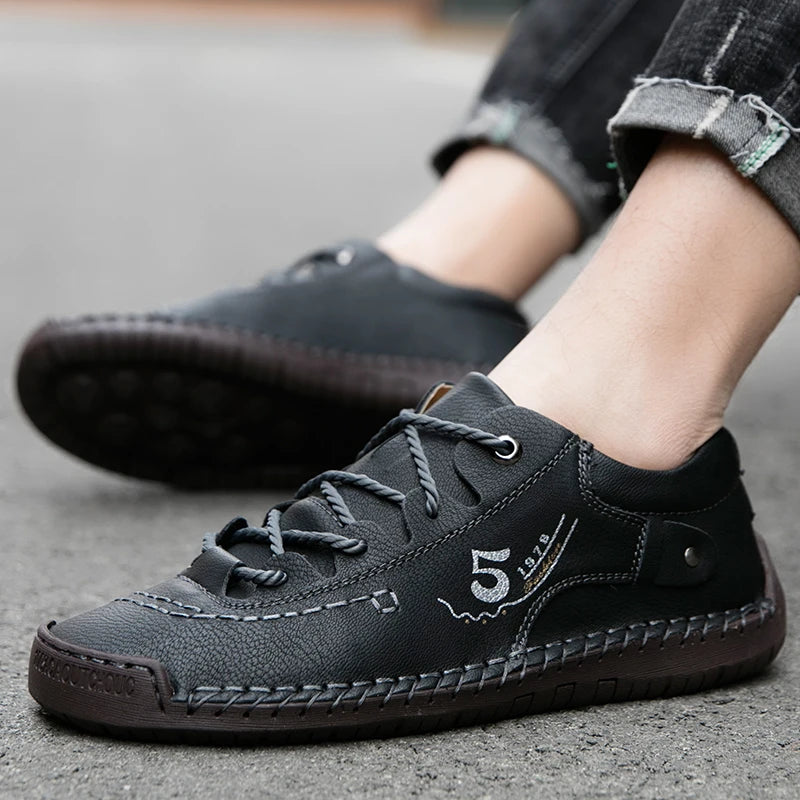 New Men Leather Casual Shoes Oudoor Comfortable High Quality Fashion Sot Homme Cassis Anke Non-slip Fats Moccasin Trend