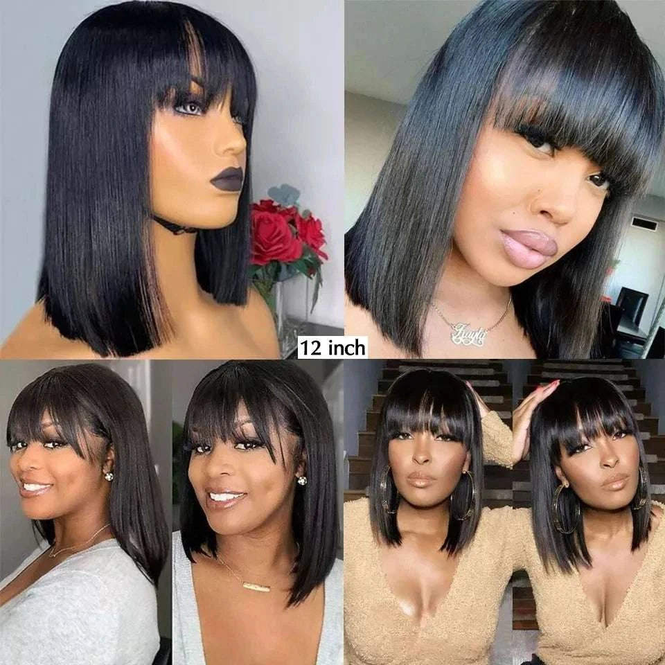 Straight BobExpress Global Mart  Elevate Your Look with the Straight Bob with Bangs
Introducing the Straight Bob with Bangs, the ultimate hairstyle for those who seek a blend of sophistication and sStraight Bob with BangsDSers