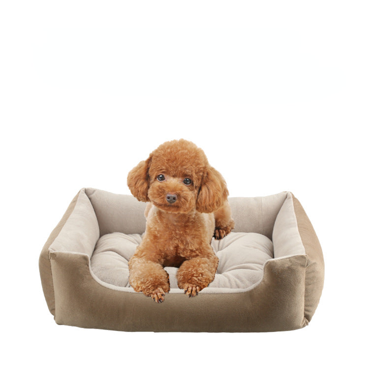 Dog Cat Pet Square Plush Kennel Pet Calming Dog Bed House Pet Supplies AccessoriesExpress Global Mart  SPECIFICATIONSBrand Name: NoEnName_NullItem Type: Beds &amp; SofasMaterial: 100% CottonWash Style: Hand WashOrigin: Mainland ChinaCN: ZhejiangPattern: SolidType: DogMedium Small Dog Sofa Bed Cushion Bed for Dog Cat Pet Square Plush KenExpress Global Mart 