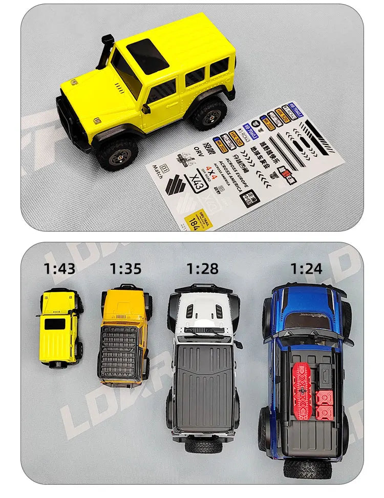 LDARC X43 RTR/BNR 1/43 Crawler RC Car full Time 4WD Remote control Mini Climbing Vehicle Toy desktopExpress Global Mart  SPECIFICATIONSBrand Name: Aoft TechnologyRecommend Age: 14+yIs Electric: No batteryOrigin: Mainland ChinaMaterial: MetalMaterial: PlasticMaterial: RUBBERThrottle serLDARC X43 RTR/BNR 1/43 Crawler RC Car full Time 4WD Remote control MinExpress Global Mart 