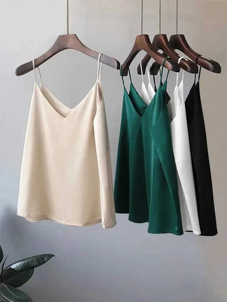 Camis Tank TopExpress Global Mart  Product Description
Elevate your summer wardrobe with the Satin Women's Camis Tank Top. Designed for both comfort and style, this sleek and chic camisole is perfect Satin Women's Camis Tank TopDSers