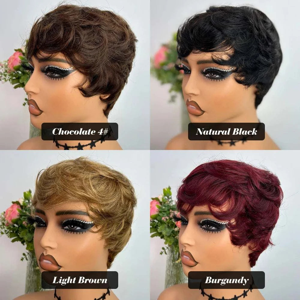 Pixie Cut Glueless Hair WigExpress Global Mart  Embrace Effortless Elegance with the Pixie Cut Glueless Hair Wig!
Discover the perfect blend of chic style and low-maintenance beauty with our Pixie Cut Glueless HaiPixie Cut Glueless Hair WigDSers