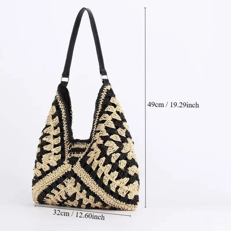 Straw Weave Beach BagExpress Global Mart  Product Description
Introducing the Straw Weave Beach Bag, the perfect accessory for your summer adventures. This stylish tote bag combines elegance and functionalitStraw Weave Beach BagDSers