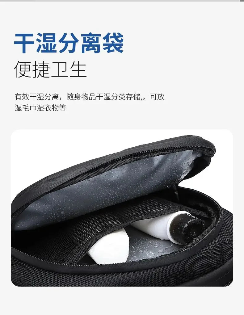 Ozuko Anti-Theft Short Travel Messenger Sling  Cross bag men Waterproof USB Man Crossbody Bag Fashion Designer Chest Bag