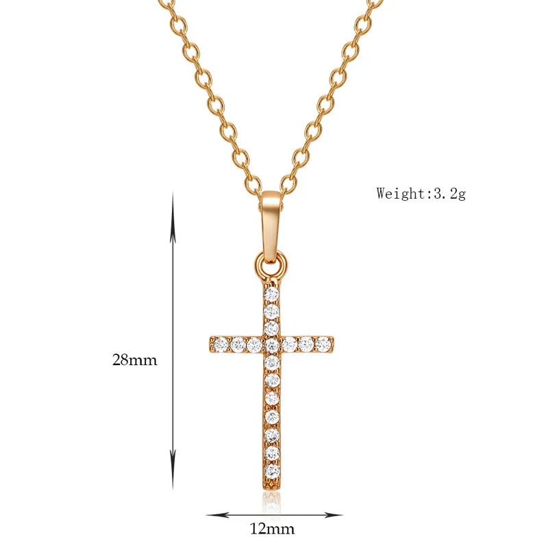 Hot Selling Jewelry Cross Pendant Necklace With Zircon Fashionable And Personalized Design Popular Hip Hop Neck Chain