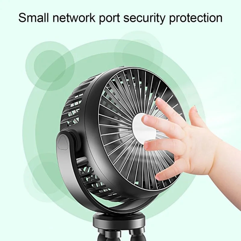 Baby Fan for Cart Stroller 3 Speeds Fans Portable Outdoor Fan Clip On for Baby USB Rechargeable Handheld Electric Fan for Home