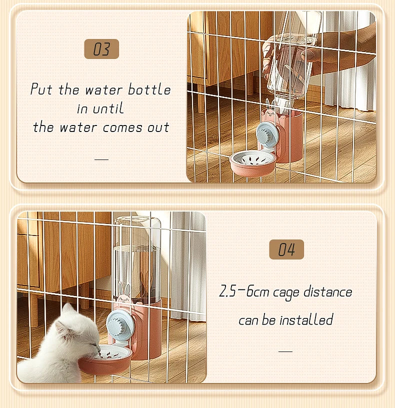 HOOPET Automatic Pet Bowls Cage Hanging Feeder Dog Water Bottle Food Container Dispenser Bowl for Puppy Cats Pet Feeding Product