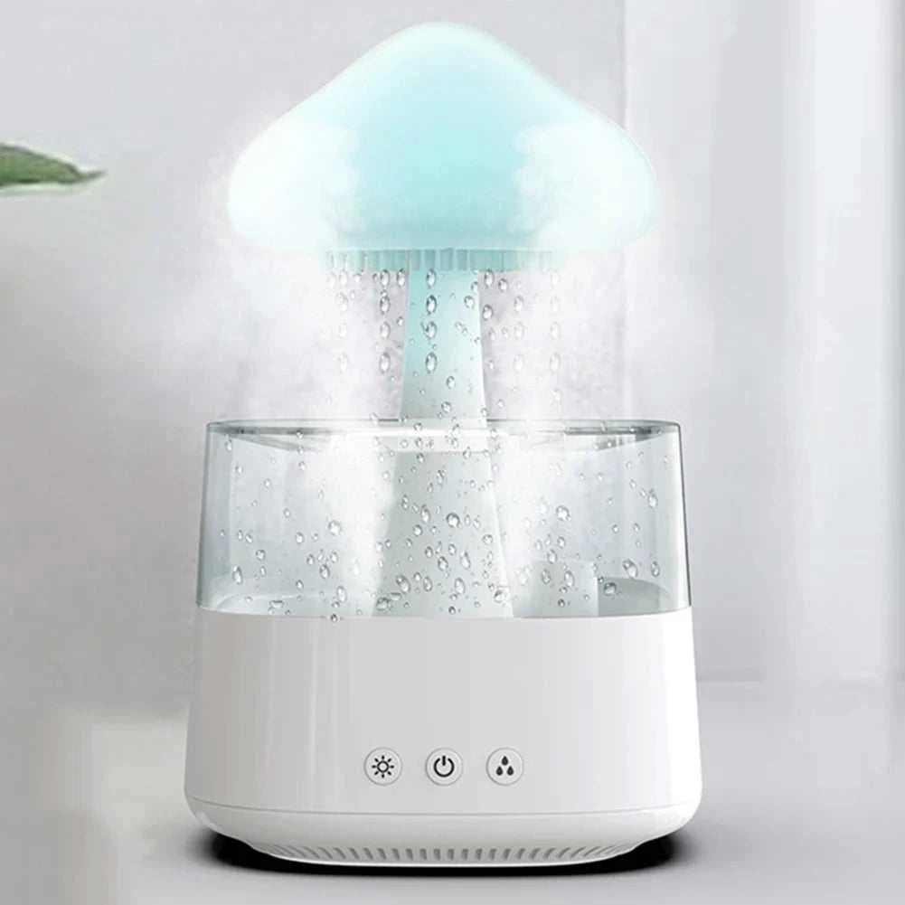 Mushroom Air Humidifier Home Bedroom Aromatherapy Lamp Calming Water Drops Sounds Diffuser Humidifier Rain Cloud Night LightExpress Global Mart  SPECIFICATIONSBrand Name: alloetHumidification Method: Mist DischargePower (W): 5wVoltage (V): 5VNoise: &lt;36dbOrigin: Mainland ChinaCapacity: &lt;1LModel Number: HMushroom Air Humidifier Home Bedroom Aromatherapy Lamp Calming Water DDSers