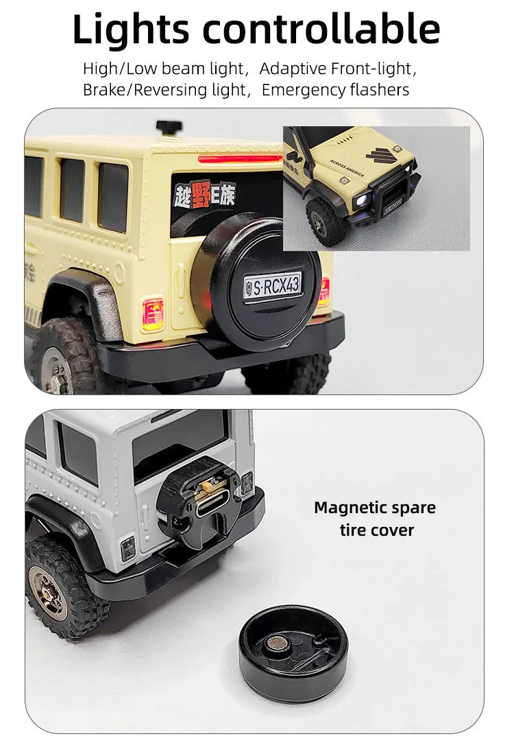 LDARC X43 RTR/BNR 1/43 Crawler RC Car full Time 4WD Remote control Mini Climbing Vehicle Toy desktopExpress Global Mart  SPECIFICATIONSBrand Name: Aoft TechnologyRecommend Age: 14+yIs Electric: No batteryOrigin: Mainland ChinaMaterial: MetalMaterial: PlasticMaterial: RUBBERThrottle serLDARC X43 RTR/BNR 1/43 Crawler RC Car full Time 4WD Remote control MinExpress Global Mart 