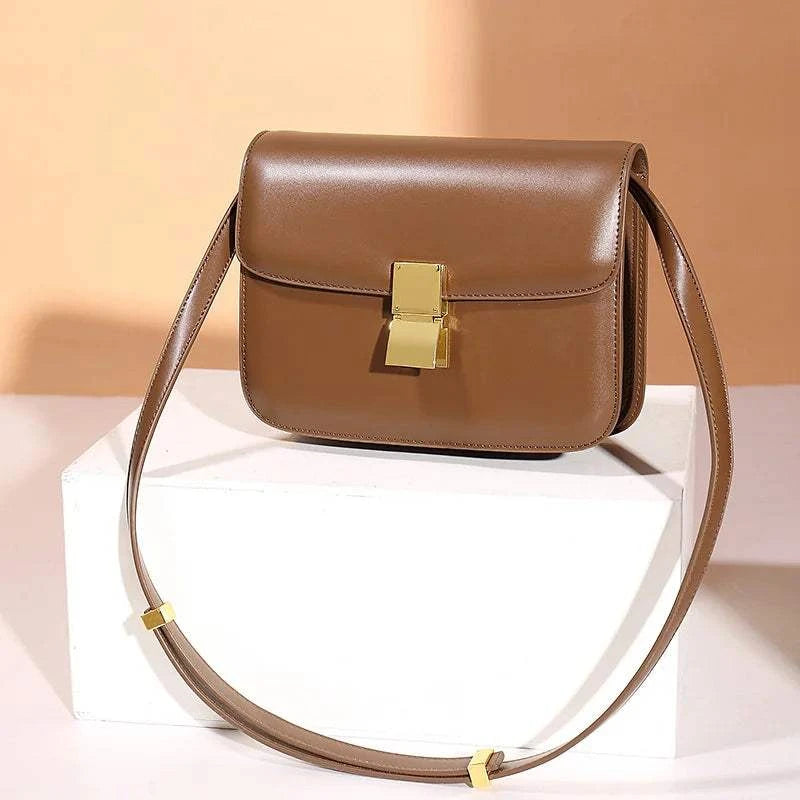 Genuine Leather Square Shoulder BagExpress Global Mart  Product Description
Introducing the Genuine Leather Square Shoulder Bag, a stunning accessory designed for the modern woman who values style and functionality. This Genuine Leather Square Shoulder BagDSers