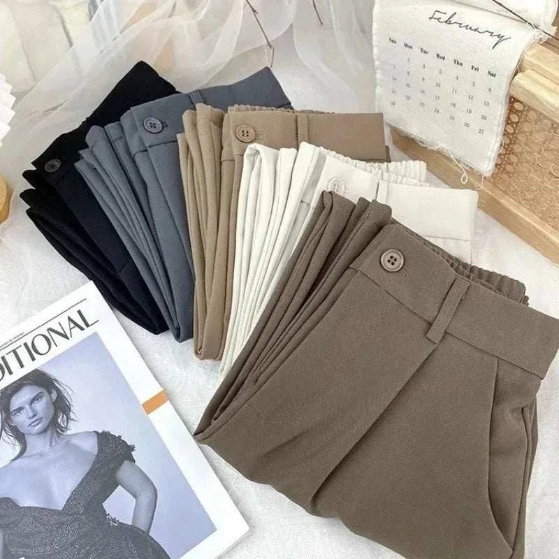 High Waist Women'Express Global Mart  Elevate Your Style with Our High Waist Women's Trousers!
Step into sophistication and comfort with our High Waist Women's Trousers, designed to complement your timelHigh Waist Women's TrousersDSers