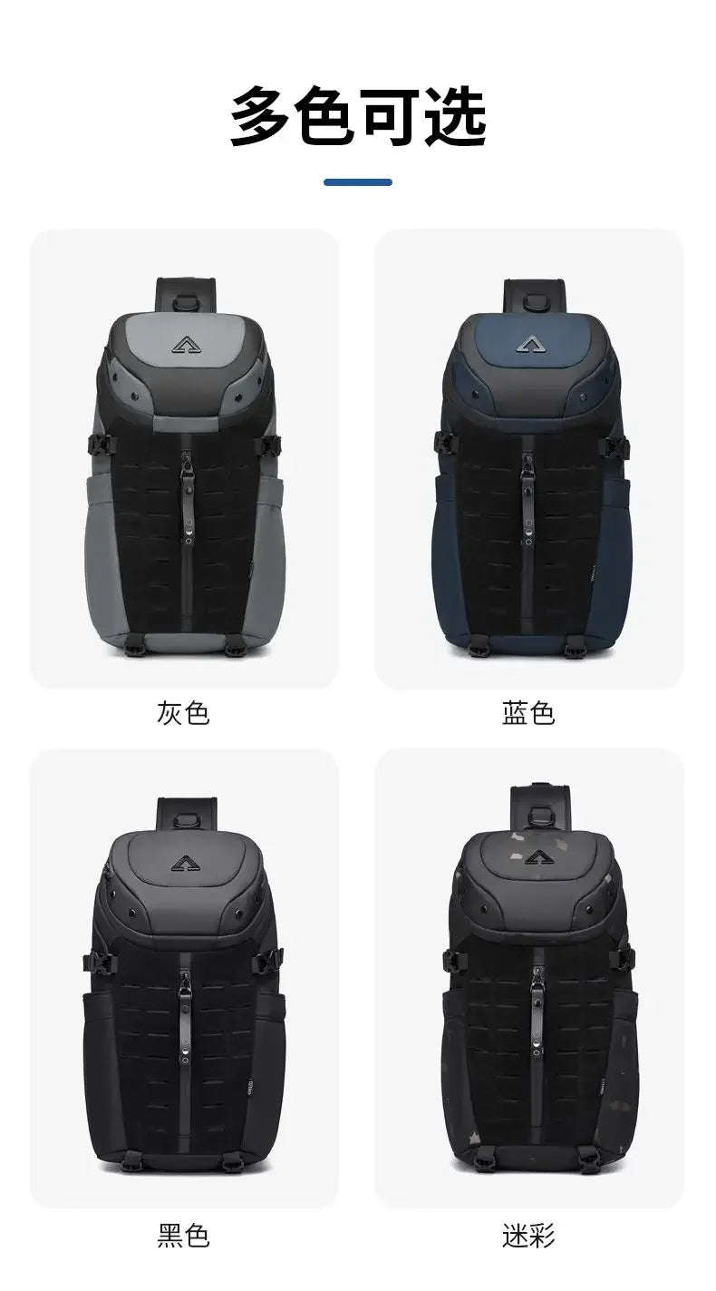 Ozuko Anti-Theft Short Travel Messenger Sling  Cross bag men Waterproof USB Man Crossbody Bag Fashion Designer Chest Bag