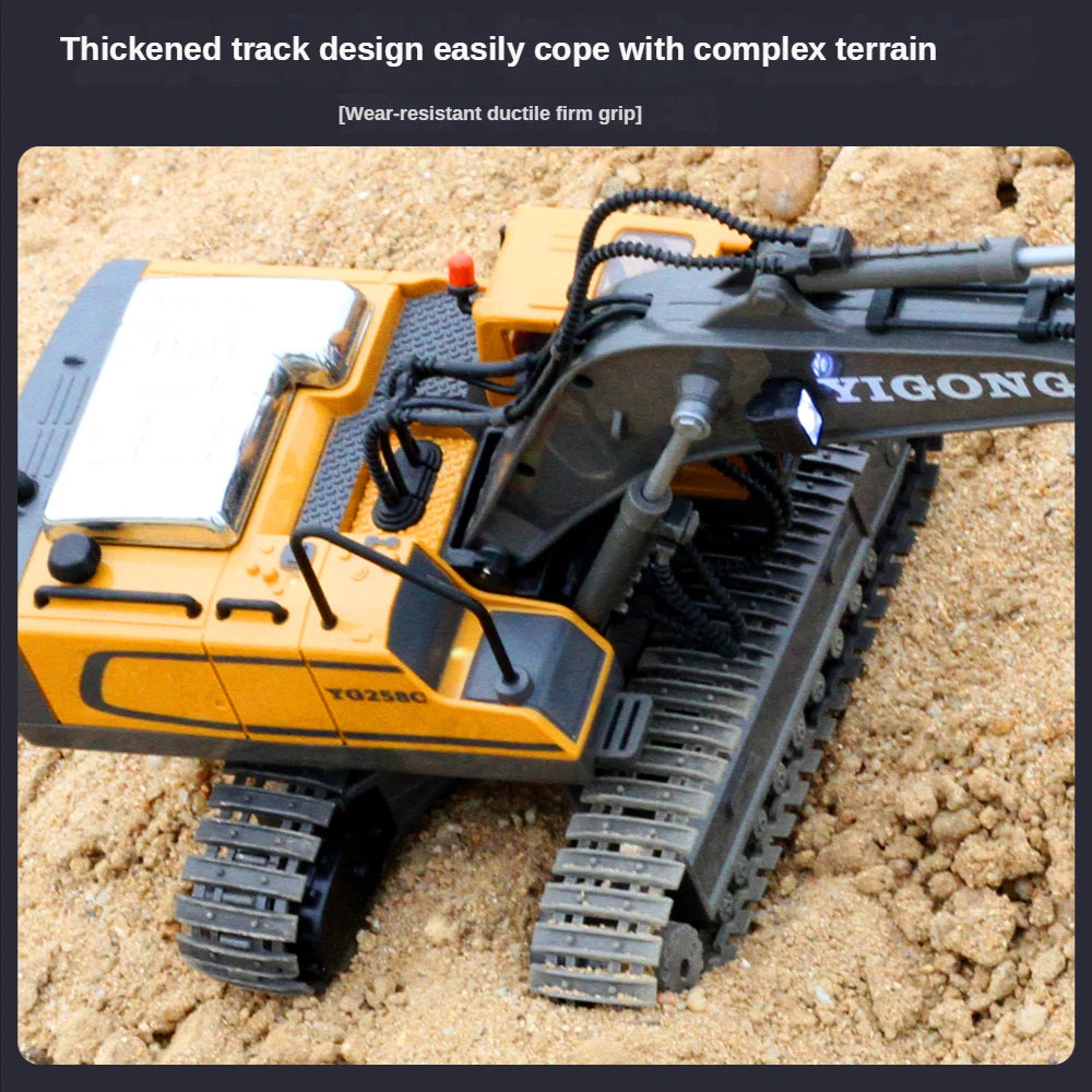 2.4G RC Excavator Children Remote Control Model Car Engineering Dump Truck Bulldozer High Tech Remote Control Car Children Toys