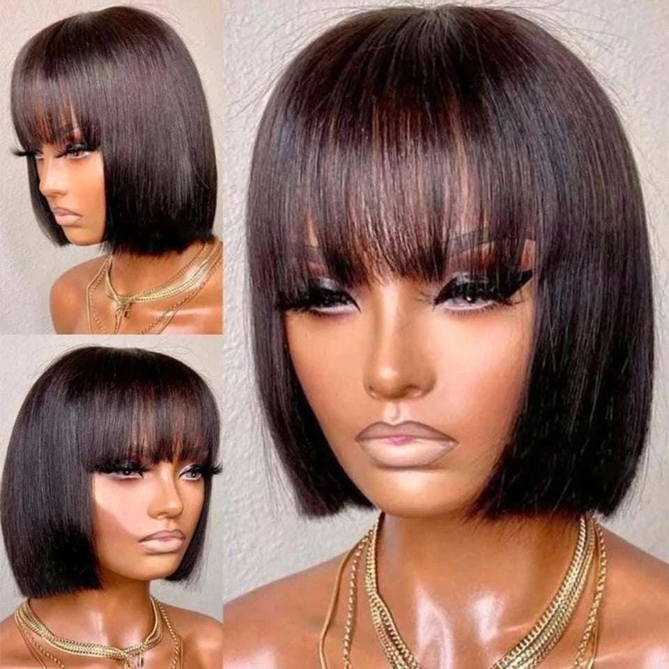 Straight BobExpress Global Mart  Elevate Your Look with the Straight Bob with Bangs
Introducing the Straight Bob with Bangs, the ultimate hairstyle for those who seek a blend of sophistication and sStraight Bob with BangsDSers