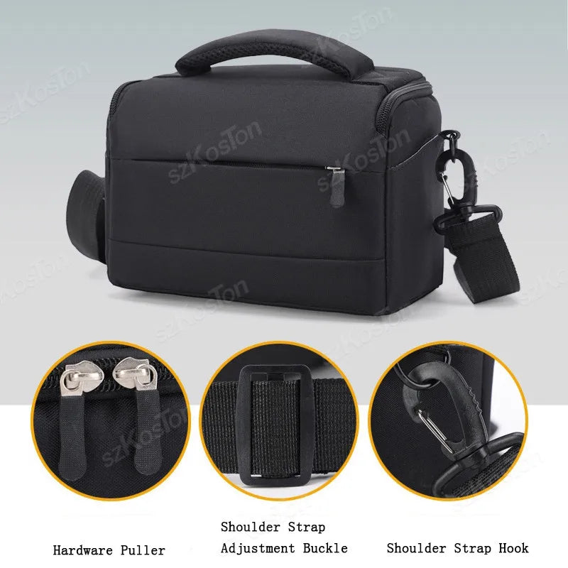 Camera Bag Case Canvas Compatible for Nikon Canon Sony DSLR/SLR Mirrorless Camera Camera Shoulder Messenger Bag for Men/Women