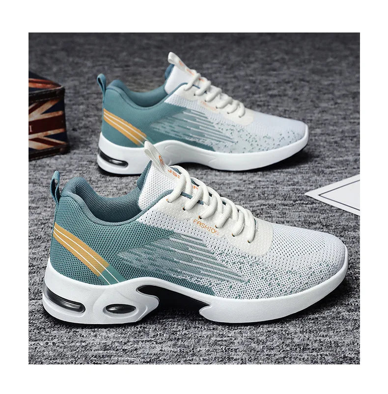 2024 Men's Shoes Spring fashion Soft sole sports single shoes flying woven Casual style men's Running shoes sneakers