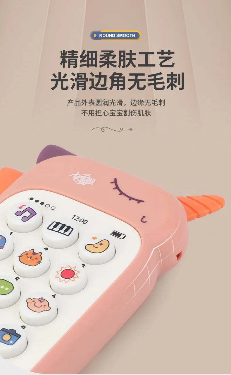 Baby Phone Toy Music Sound Telephone Sleeping Toys With Teether Simulation Phone Kids Infant Early Educational Toy Kids Gifts