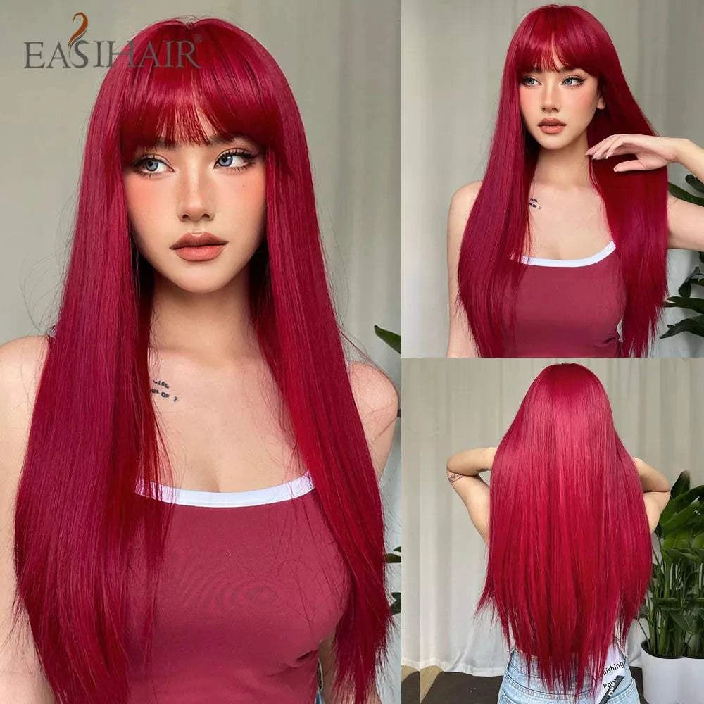 Long Red Wine Straight WigExpress Global Mart  Transform Your Look with the Long Red Wine Straight Wig
Unleash your inner diva with the Long Red Wine Straight Wig, designed for women who love to make a statement.Long Red Wine Straight WigDSers