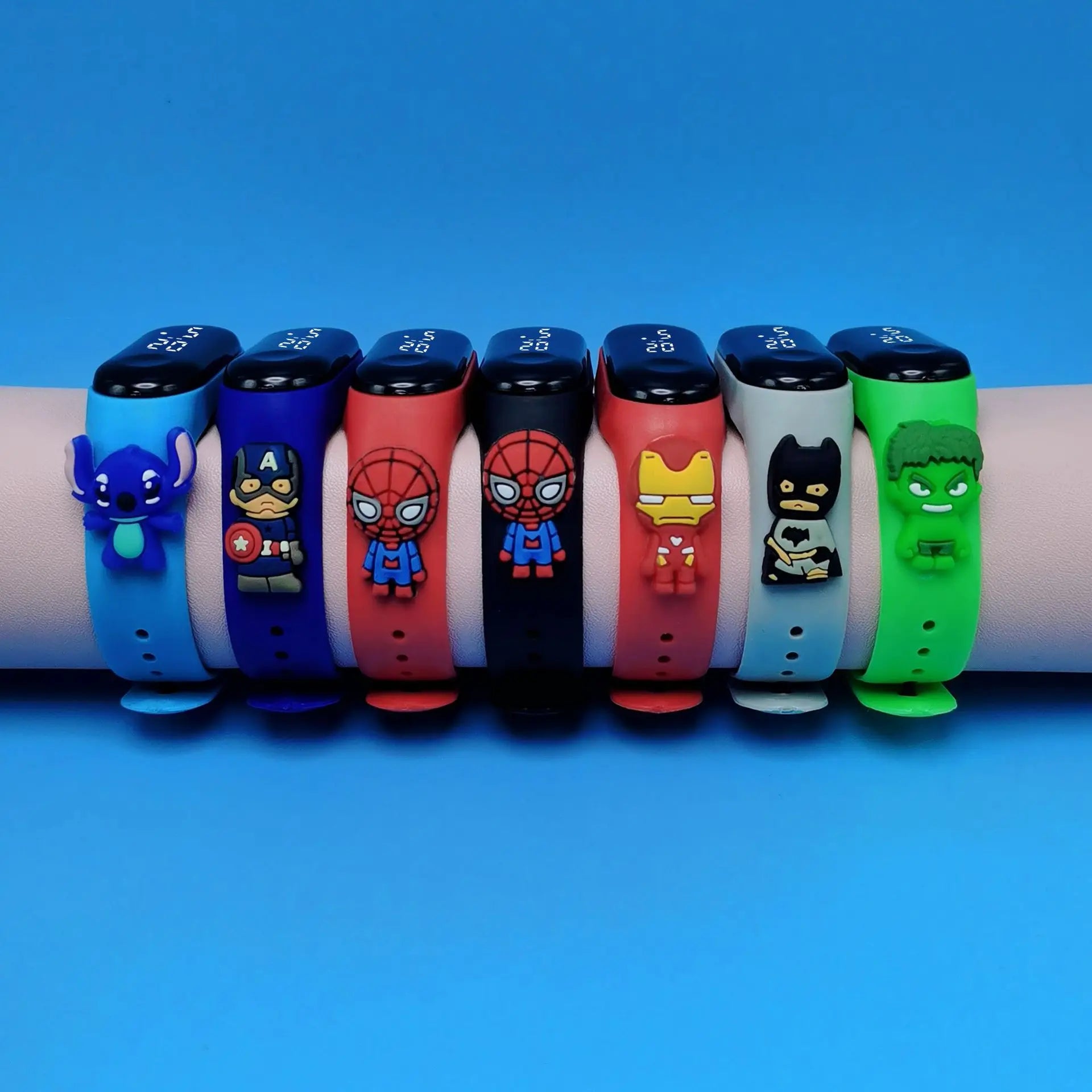 Marvel Children's Watch Cartoon Fashion Watches Electronic Digital LED Display Watches Waterproof Holiday Gift Kids Watches