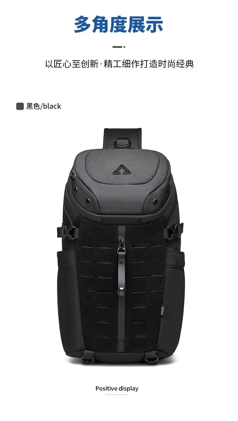 Ozuko Anti-Theft Short Travel Messenger Sling  Cross bag men Waterproof USB Man Crossbody Bag Fashion Designer Chest Bag