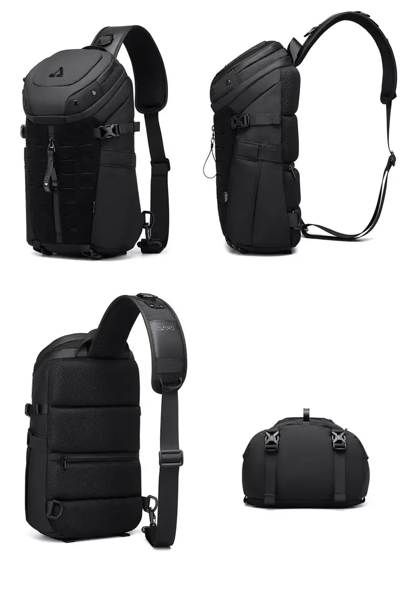 Ozuko Anti-Theft Short Travel Messenger Sling  Cross bag men Waterproof USB Man Crossbody Bag Fashion Designer Chest Bag