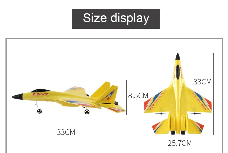 SU-27 RC Airplanes Remote Control Glider Fighter Hobby 2.4G RC Plane Drones EPP Foam Aircraft Toys for Boy Kids Children Gift