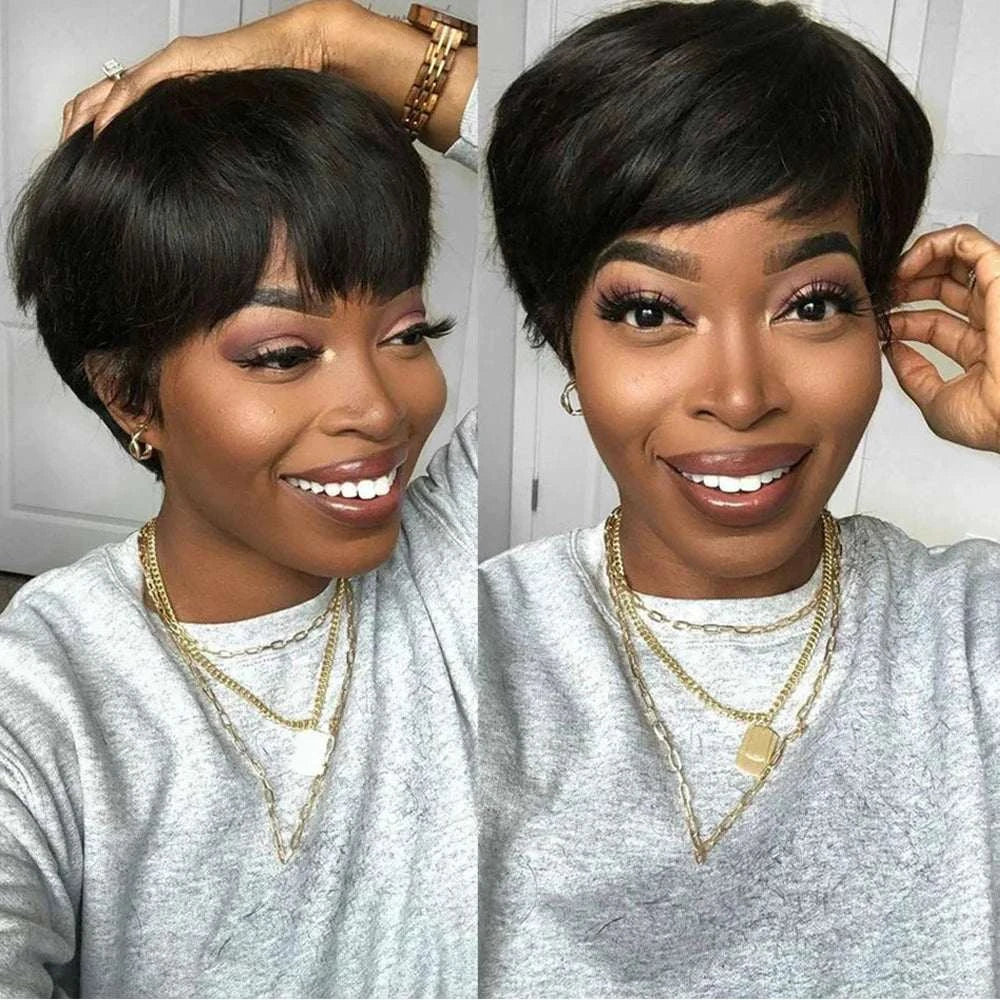 Pixie Cut Glueless Hair WigExpress Global Mart  Embrace Effortless Elegance with the Pixie Cut Glueless Hair Wig!
Discover the perfect blend of chic style and low-maintenance beauty with our Pixie Cut Glueless HaiPixie Cut Glueless Hair WigDSers