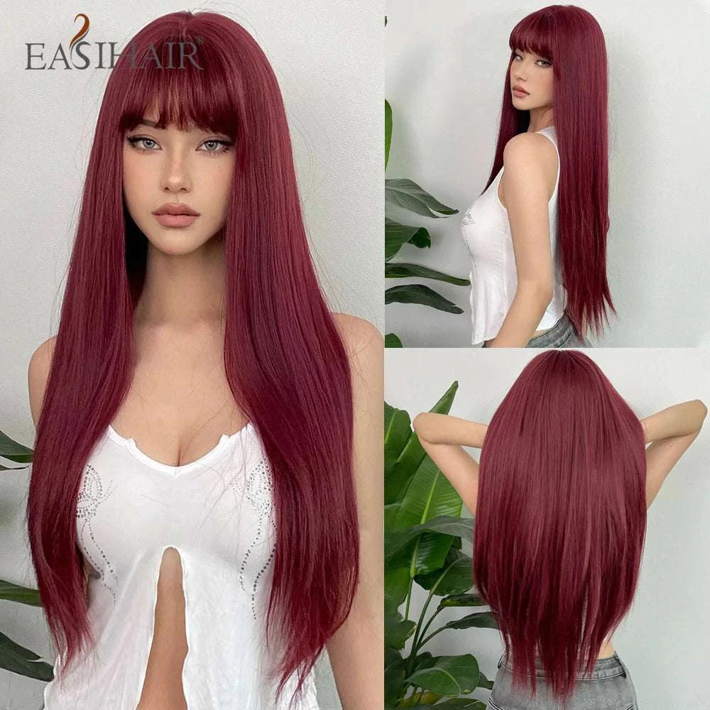 Long Red Wine Straight WigExpress Global Mart  Transform Your Look with the Long Red Wine Straight Wig
Unleash your inner diva with the Long Red Wine Straight Wig, designed for women who love to make a statement.Long Red Wine Straight WigDSers