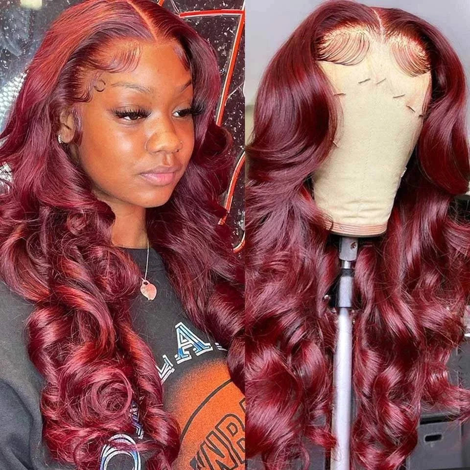 Burgundy Body Wave HD Lace Frontal Hair WigExpress Global Mart  Unleash Your Inner Diva with the Burgundy Body Wave HD Lace Frontal Hair Wig!
Transform your look with our luxurious Burgundy Body Wave HD Lace Frontal Hair Wig, desBurgundy Body Wave HD Lace Frontal Hair WigDSers