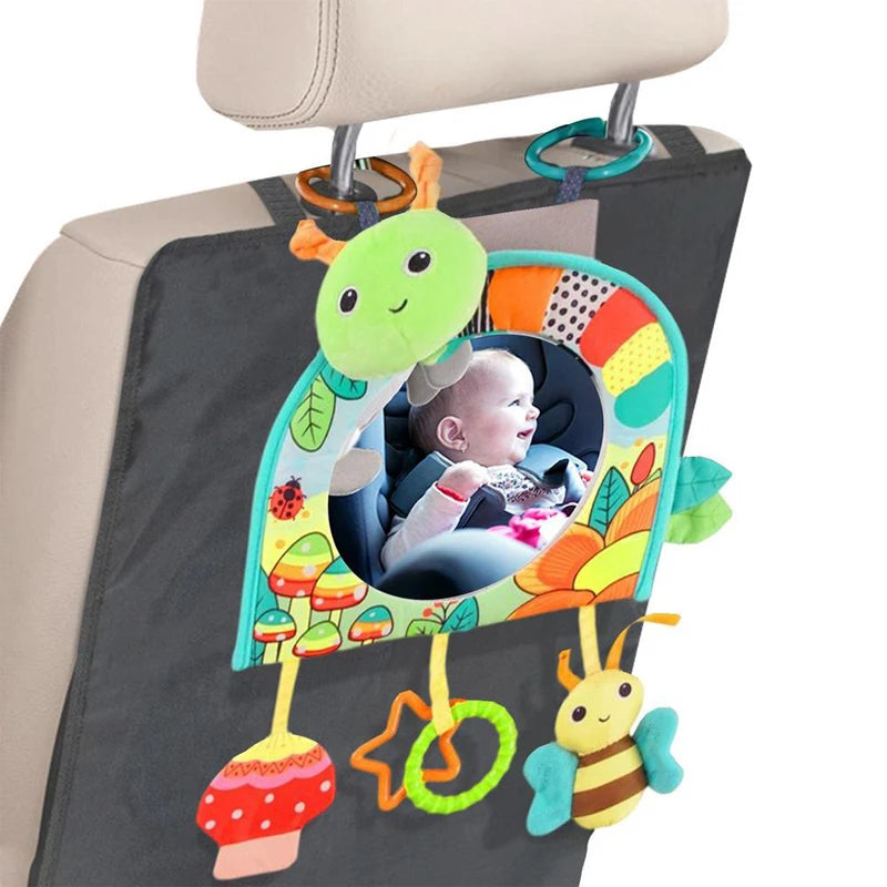 Baby Car Seat Mirror Infant Car Back Seat Rear View Mirror Kids Monitor Adjustable Education Sensory Toys for Children Travel