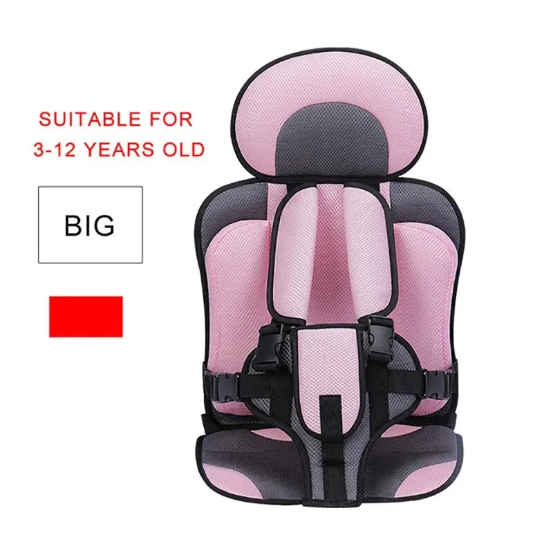 Child Safety Seat Mat for 6 Months To 12 Years Old Breathable Chairs Mats Baby Car Seat Cushion Adjustable Stroller Seat Pad